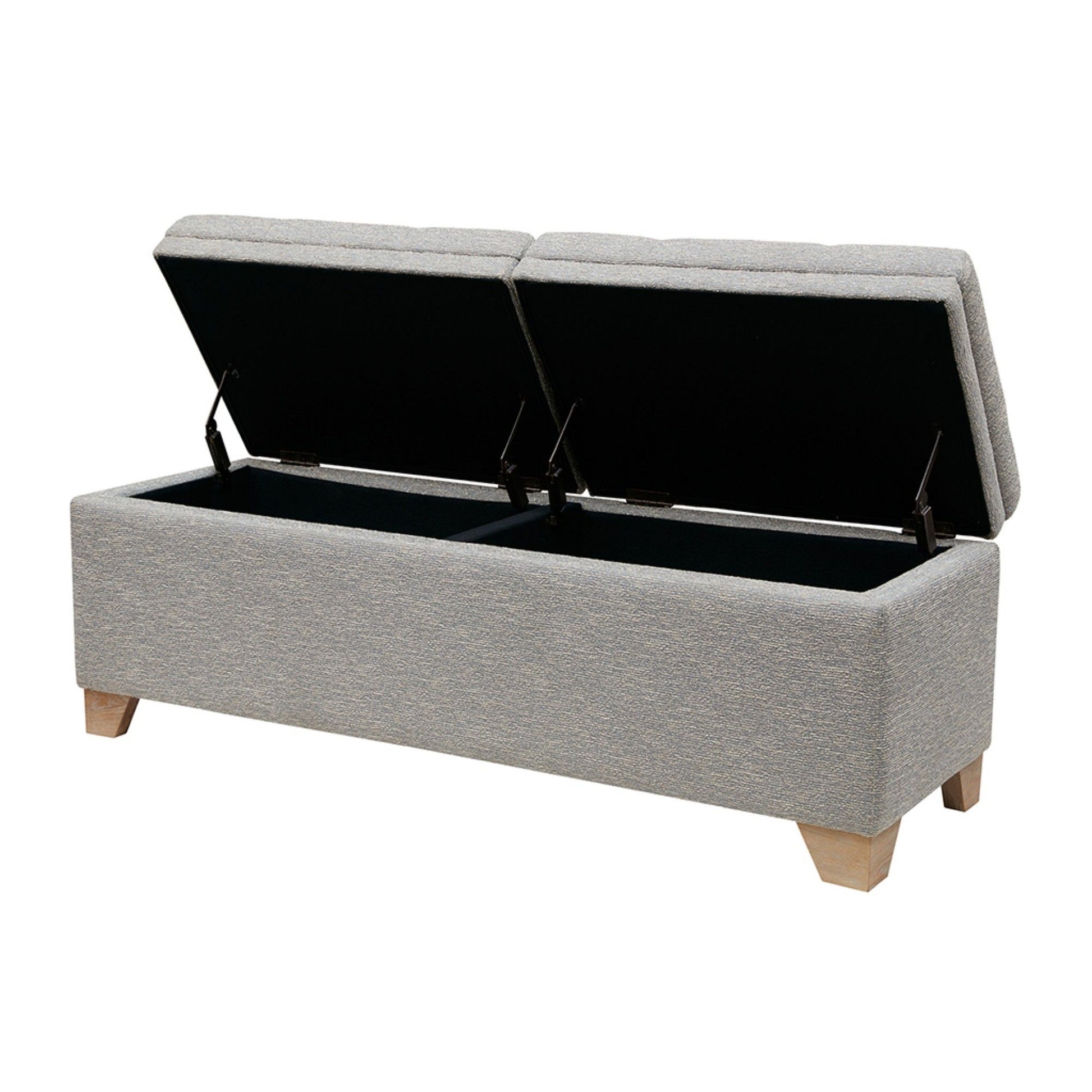 Soft Close Upholstered Storage Bench, Convenient Design - The Sleep Loft - Online Mattress Showroom NYC