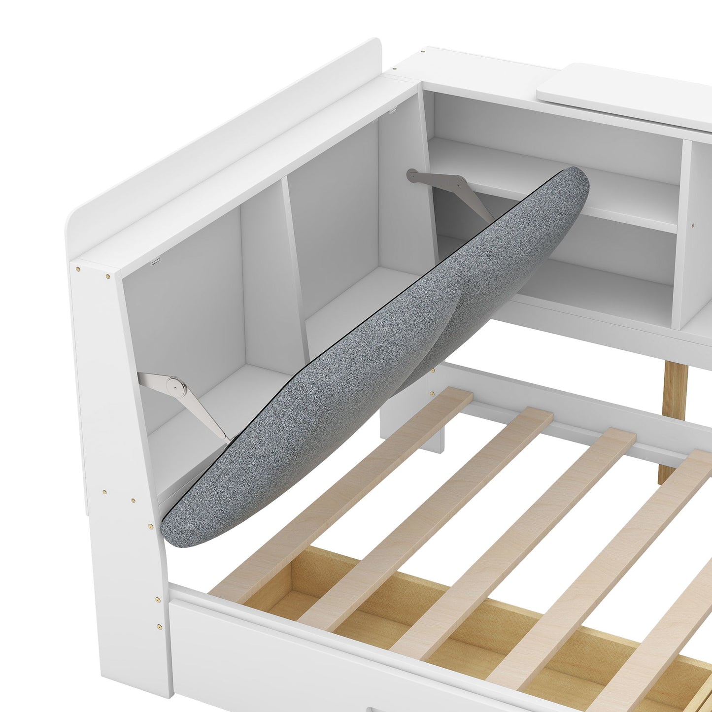 Platform Bed With Storage Headboard, Shelves And 2 Drawers - The Sleep Loft - Online Mattress Showroom NYC