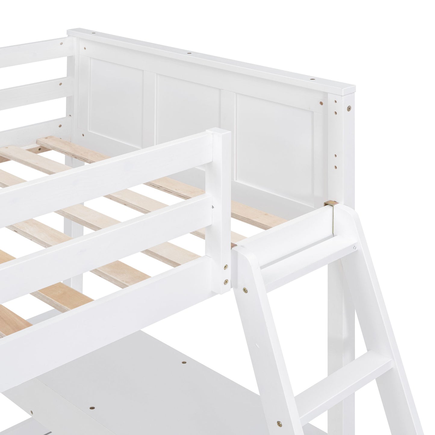 Full Over Full Bunk Bed With Desk - The Sleep Loft - Online Mattress Showroom NYC