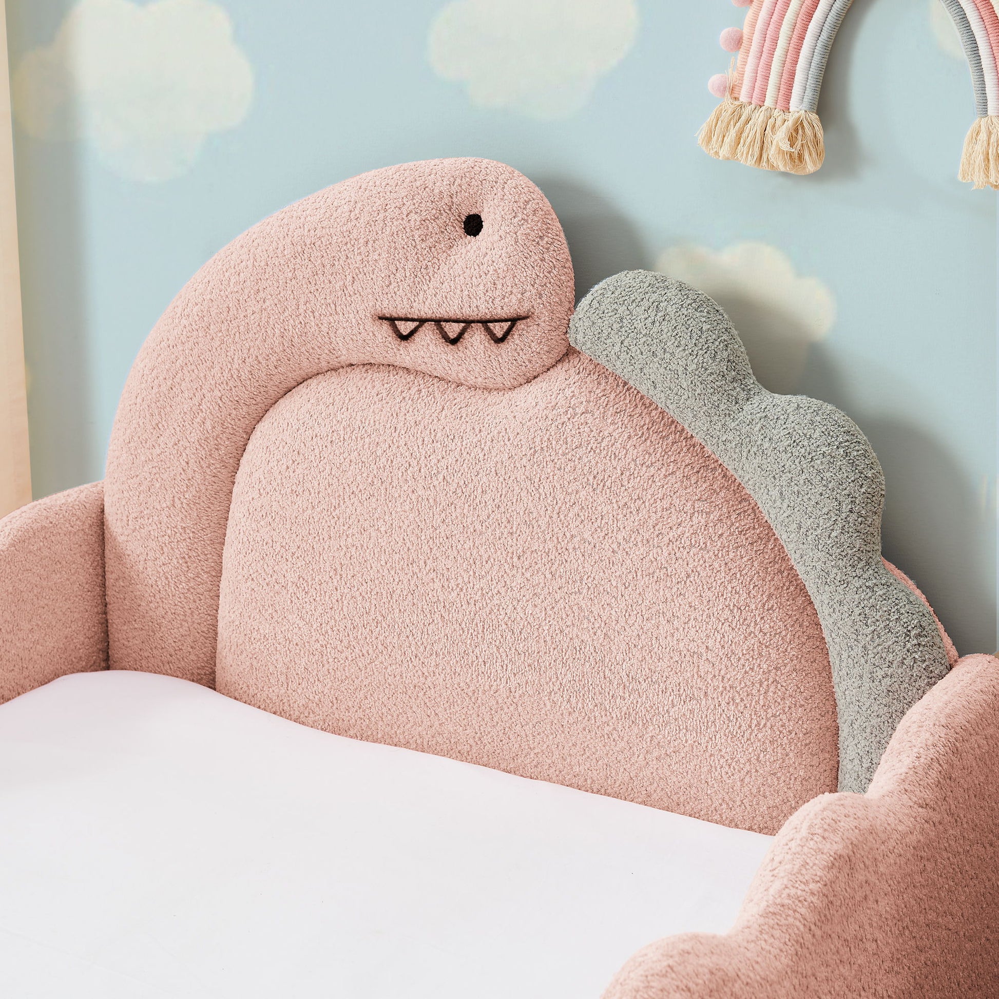 Cute Dinosaur Shaped Bed With Safety Guardrail, Toddler Frame - The Sleep Loft - Online Mattress Showroom NYC