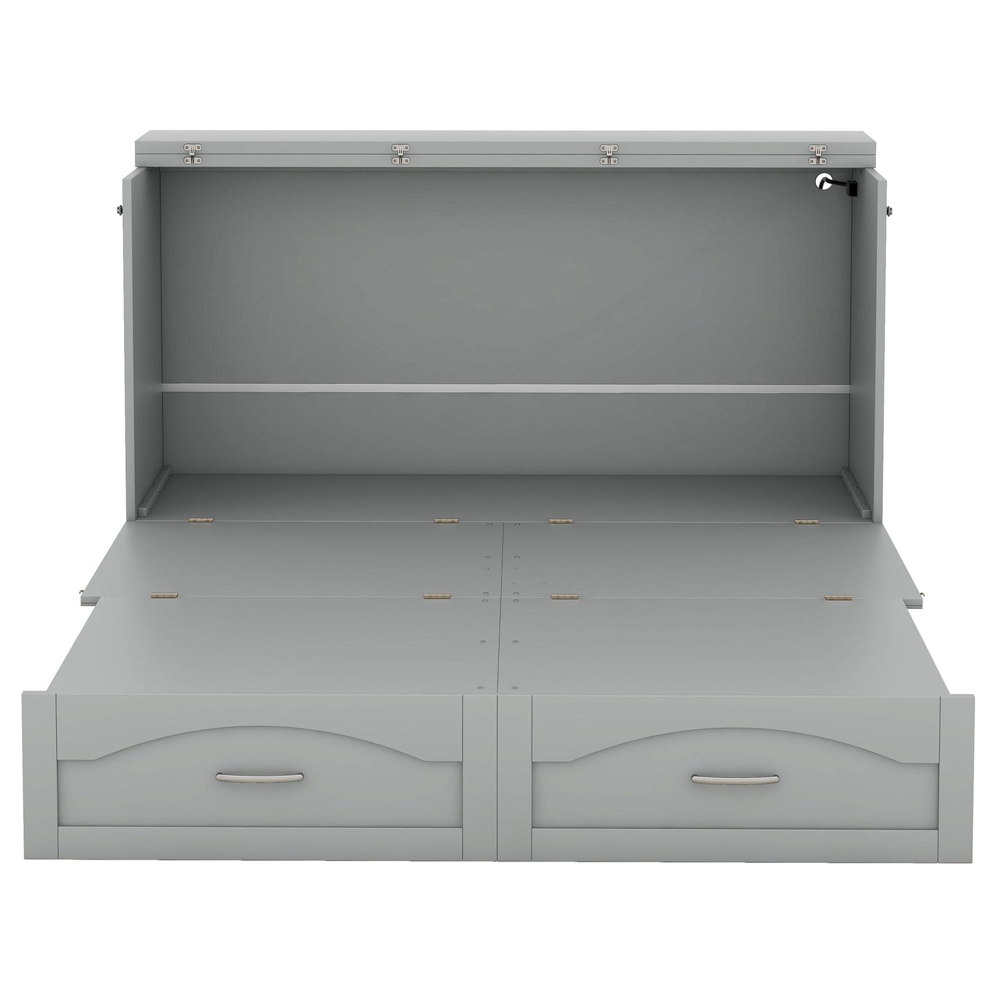 Murphy Wall Bed With Drawer And A Set Of Sockets & USB Ports, Pulley Structure Design - The Sleep Loft - Online Mattress Showroom NYC