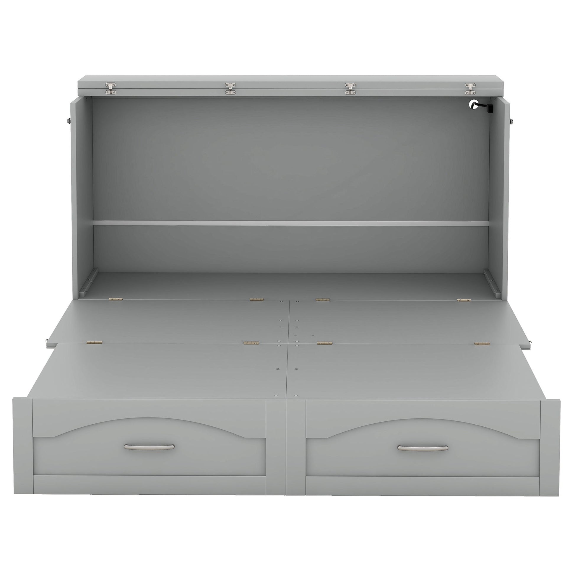 Murphy Wall Bed With Drawer And A Set Of Sockets & USB Ports, Pulley Structure Design - The Sleep Loft - Online Mattress Showroom NYC