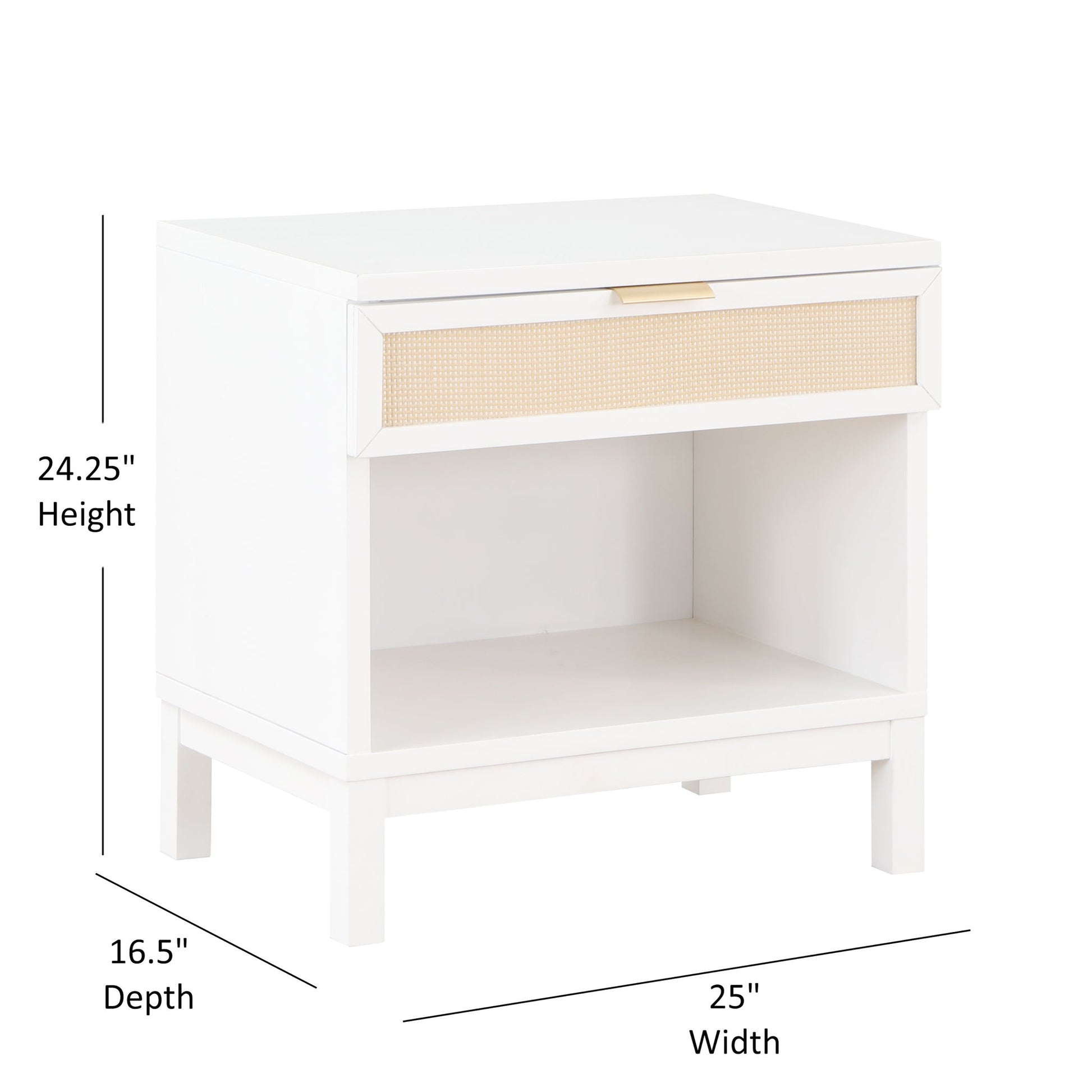 Blake - 1 Drawer Nightstand - White - The Sleep Loft - Online Mattress Showroom NYC