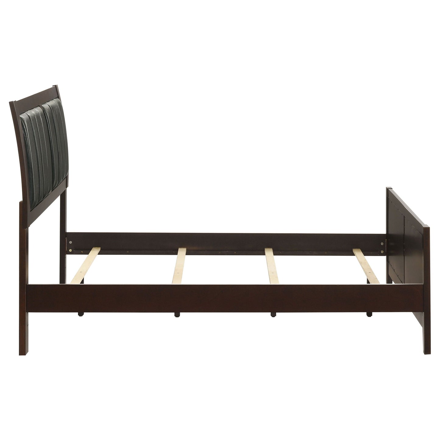 Full Panel Bed With Tufted Headboard Frame - Brown - The Sleep Loft - Online Mattress Showroom NYC