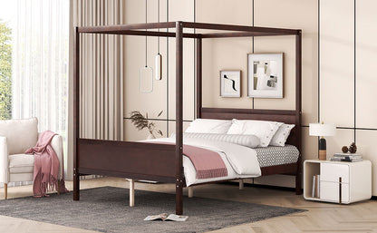 Canopy Platform Bed With Headboard And Footboard, Slat Support Leg - The Sleep Loft - Online Mattress Showroom NYC