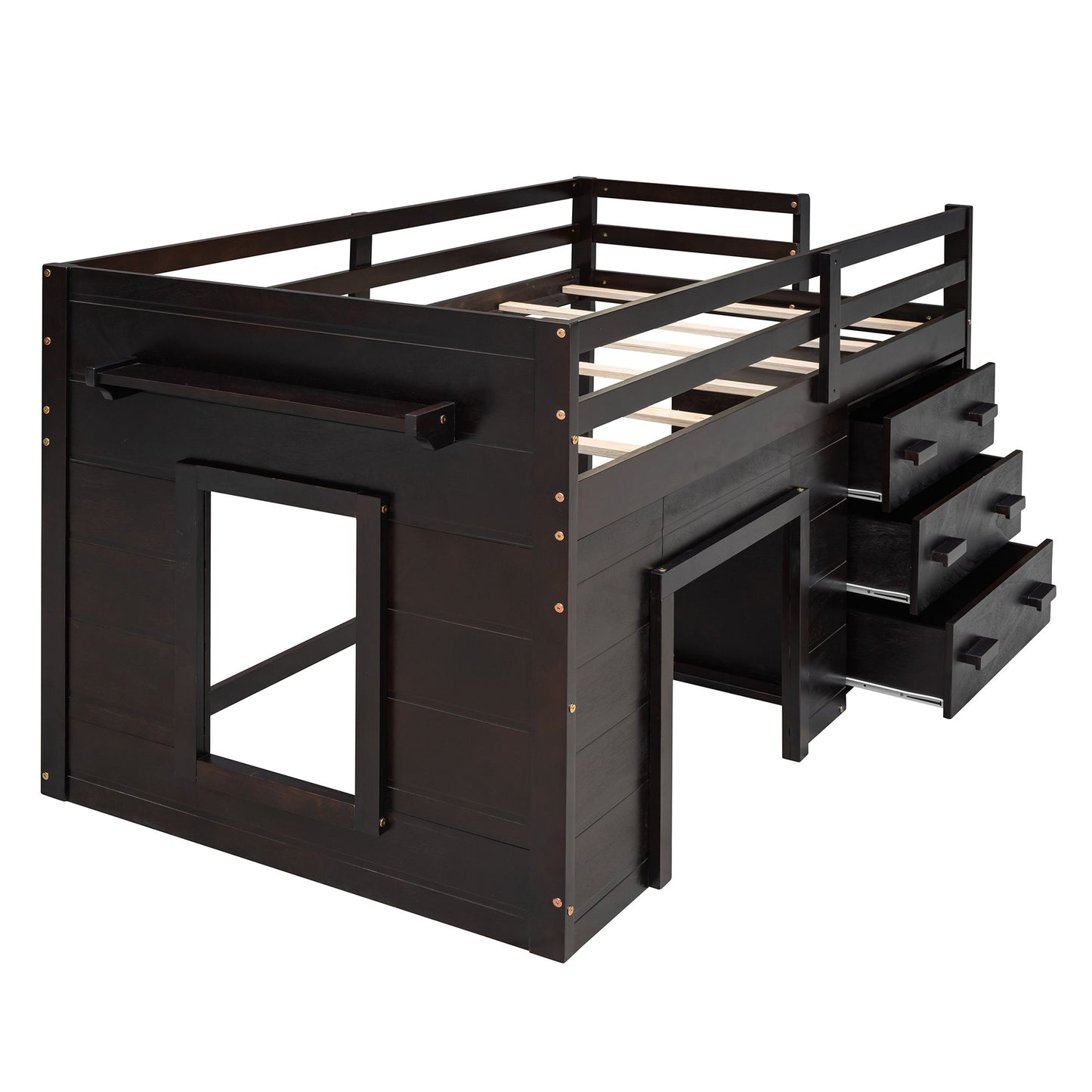 Loft Bed With Cabinet And Shelf - The Sleep Loft - Online Mattress Showroom NYC