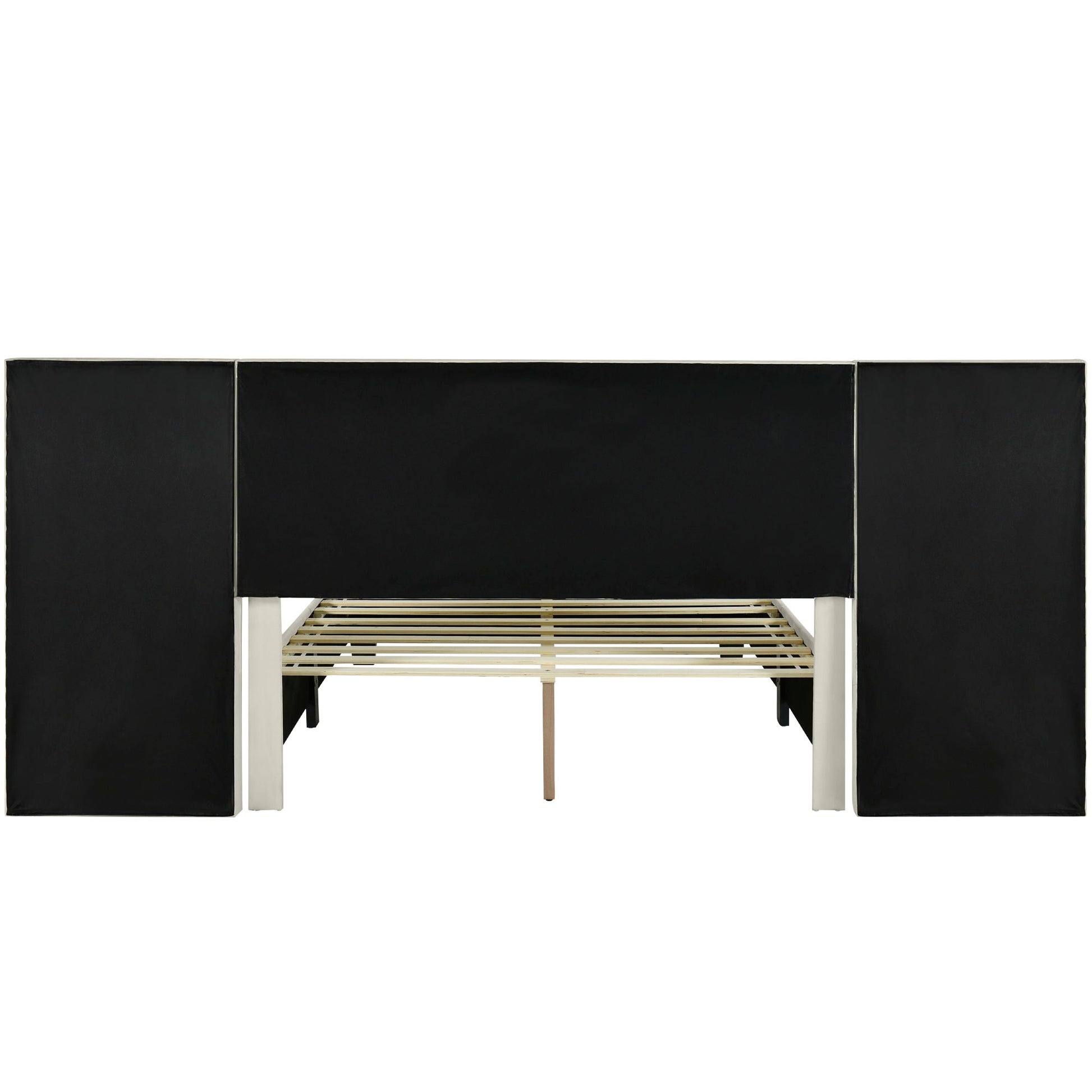 Upholstered Platform Bed With Big Headboard - The Sleep Loft - Online Mattress Showroom NYC