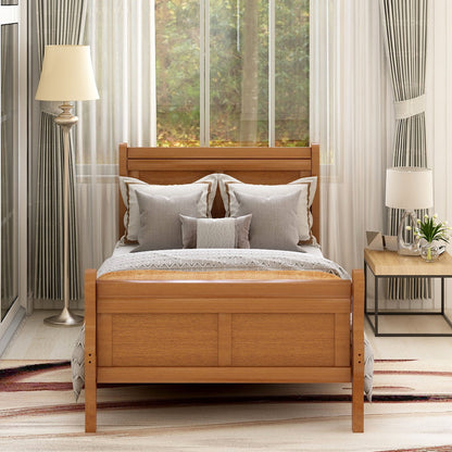 Platform Bed Frame Mattress Foundation Sleigh Bed With Headboard / Footboard / Wood Slat Suppor - The Sleep Loft - Online Mattress Showroom NYC
