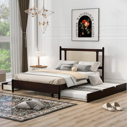 Platform Bed With 2 Big Drawers & Trundle - The Sleep Loft - Online Mattress Showroom NYC