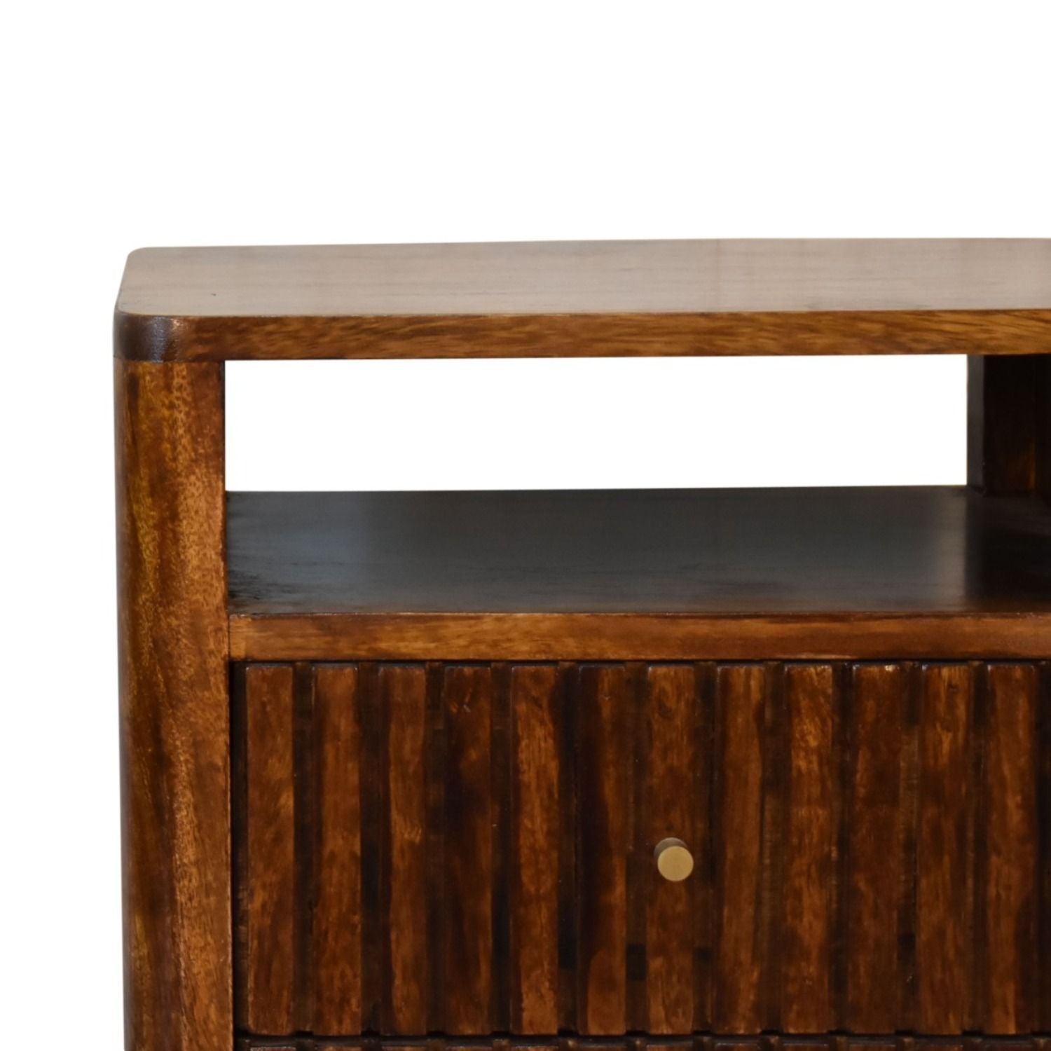 Reeve - Nightstand, 2 Drawers - Chestnut - The Sleep Loft - Online Mattress Showroom NYC