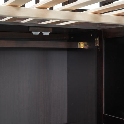 Loft Bed With Bookshelf, Drawers, Desk, And Wardrobe - The Sleep Loft - Online Mattress Showroom NYC