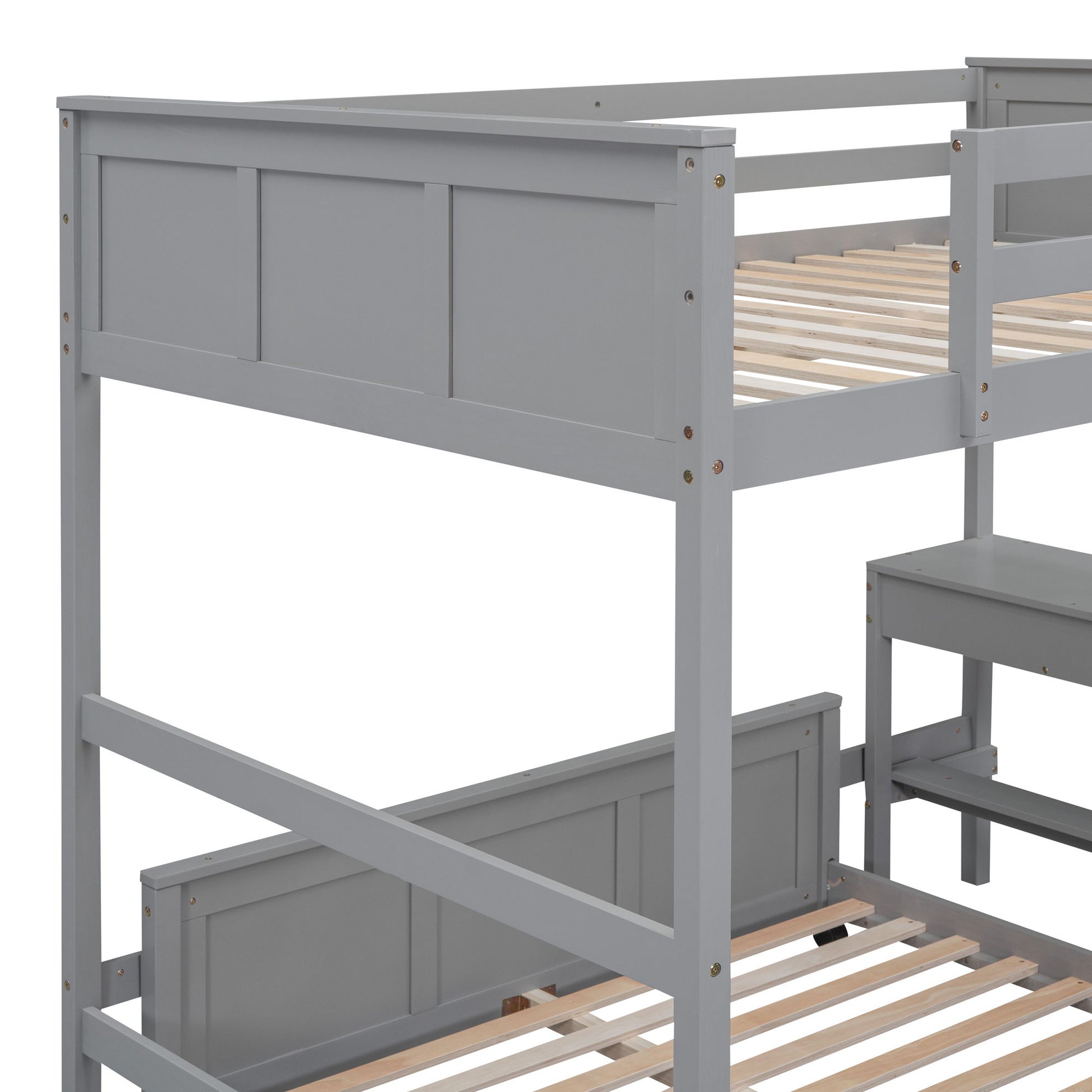 Full Over Full Bunk Bed With Desk - The Sleep Loft - Online Mattress Showroom NYC
