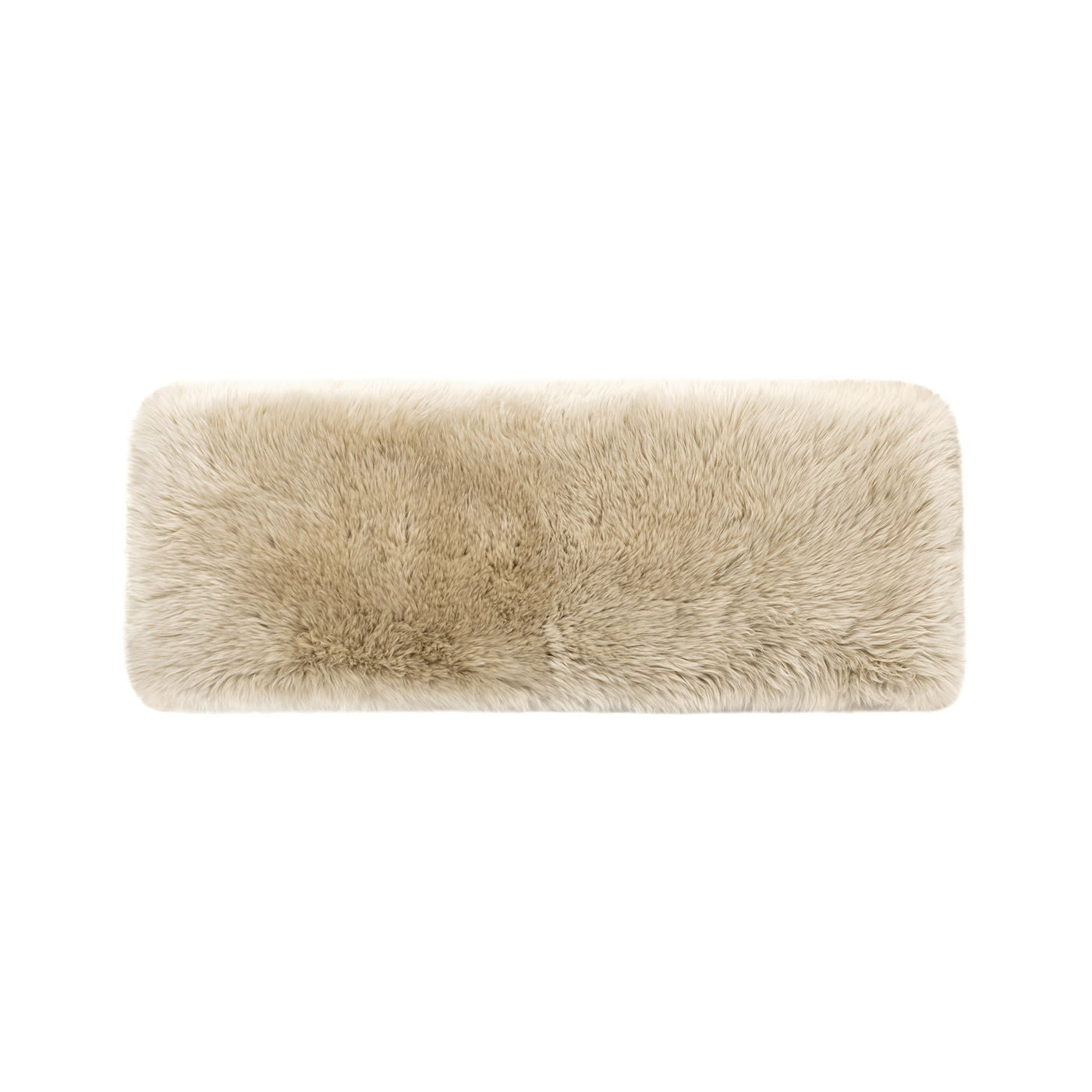 Leda - Sheepskin Fur Rectangular Accent Bench - Natural Blonde - The Sleep Loft - Online Mattress Showroom NYC