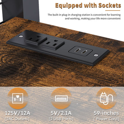 Full Size Loft Bed With Desk & Wardrobe Heavy Frame, Built In Staircase, Storage Rack & Shelves Gaming Bed - Black - The Sleep Loft - Online Mattress Showroom NYC