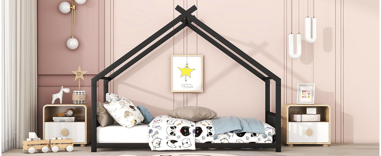 Metal House Bed - The Sleep Loft - Online Mattress Showroom NYC
