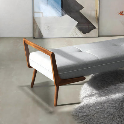 Cora - Bench - Gray - The Sleep Loft - Online Mattress Showroom NYC