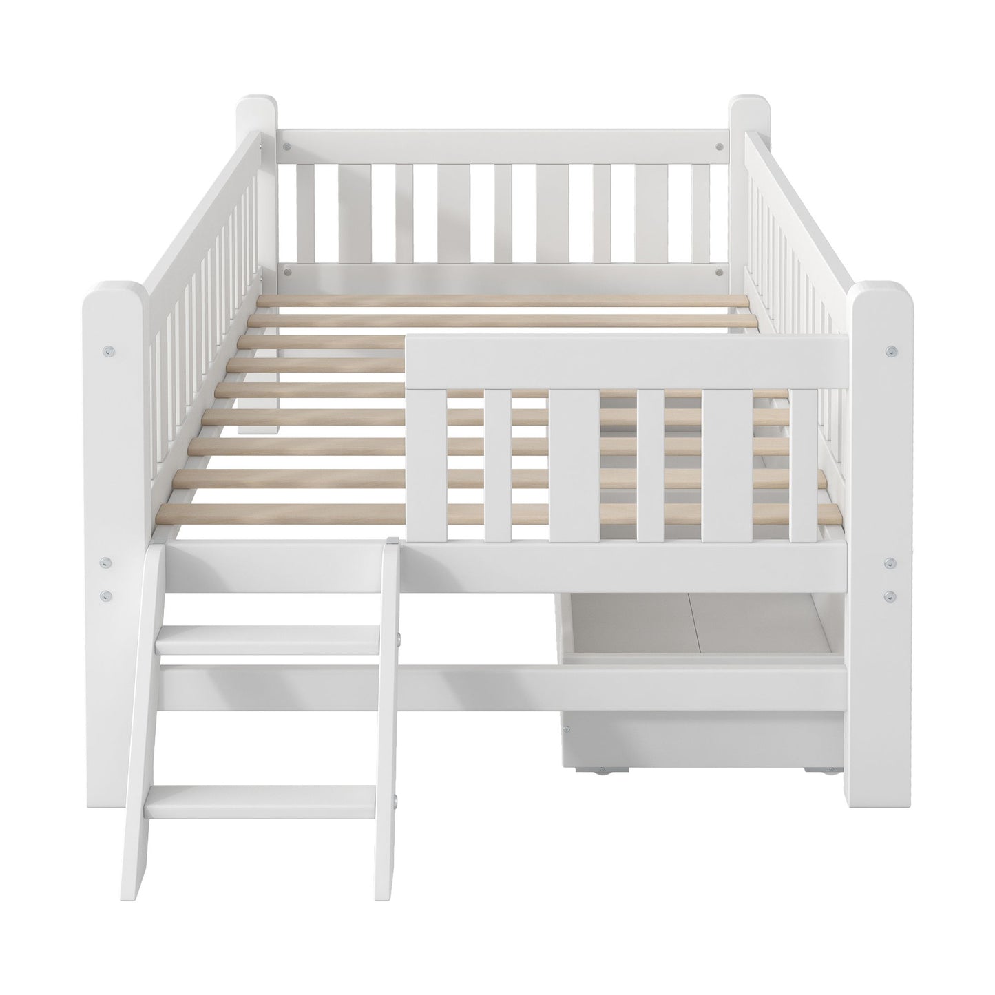Platform Bed With Guardrail And 2 Drawers - The Sleep Loft - Online Mattress Showroom NYC