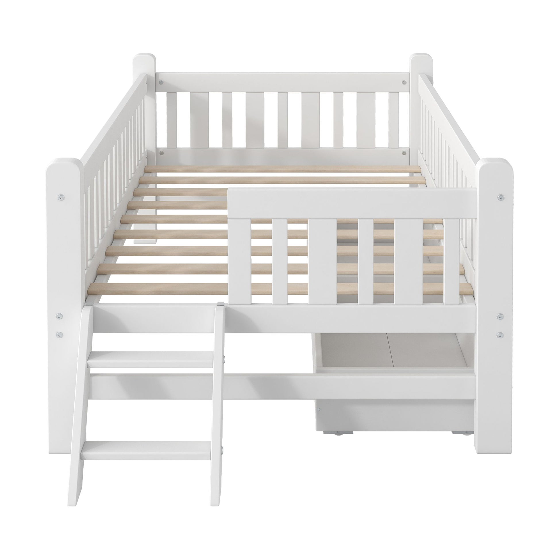 Platform Bed With Guardrail And 2 Drawers - The Sleep Loft - Online Mattress Showroom NYC