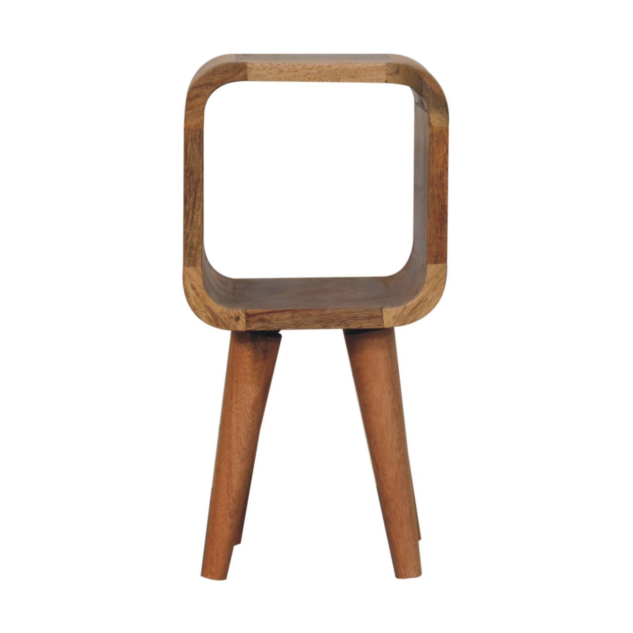 Minimalist Open Curved Nightstand - The Sleep Loft - Online Mattress Showroom NYC