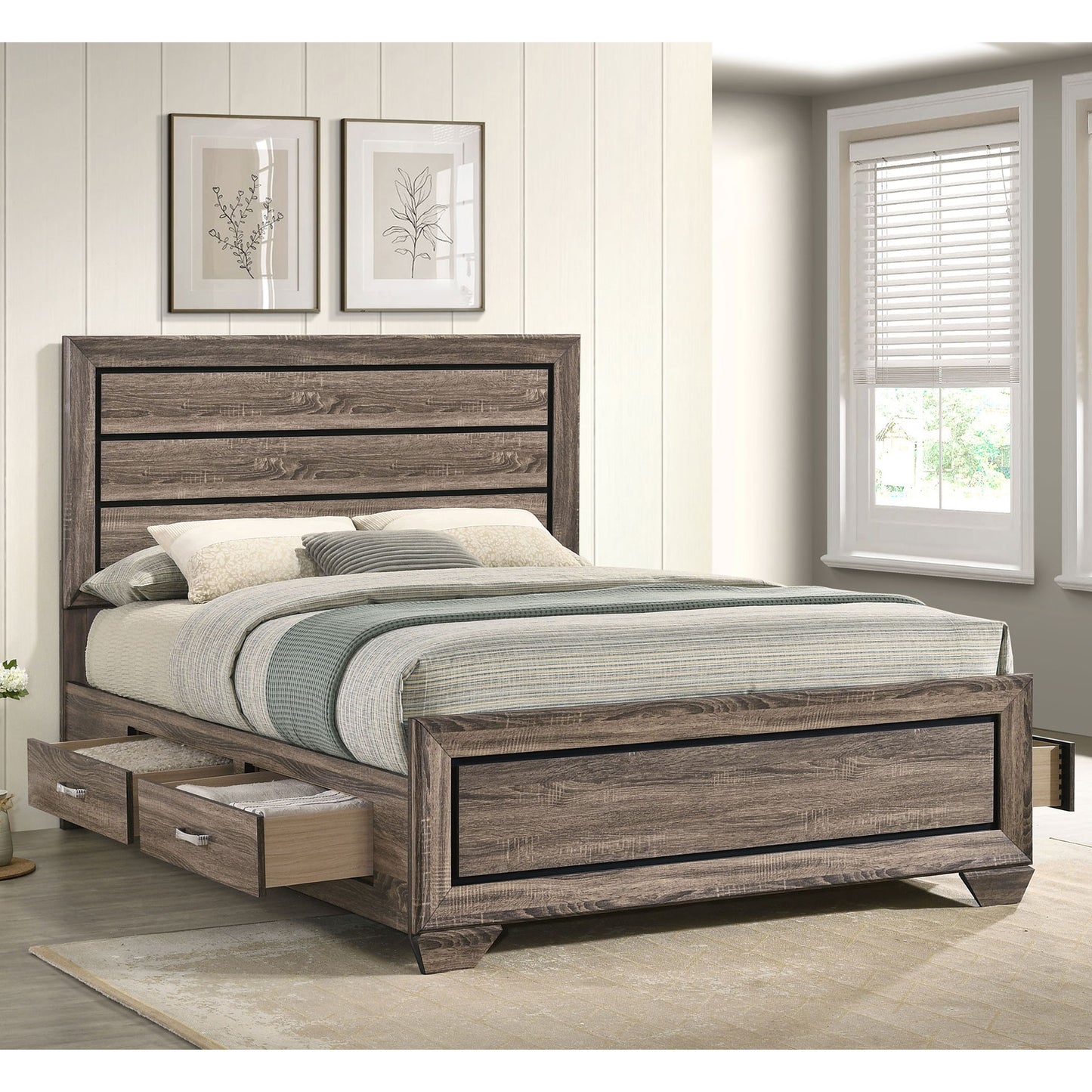 Queen Storage Bed With Underbed Drawers - Brown - The Sleep Loft - Online Mattress Showroom NYC