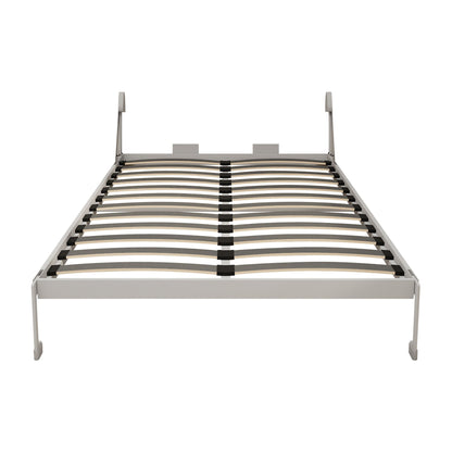 Queen Size Vertical Murphy Wall Cabinet Folding Bed With Automatic Legs - Gray - The Sleep Loft - Online Mattress Showroom NYC