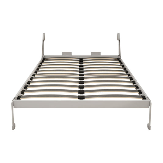 Queen Size Vertical Murphy Wall Cabinet Folding Bed With Automatic Legs - Gray - The Sleep Loft - Online Mattress Showroom NYC