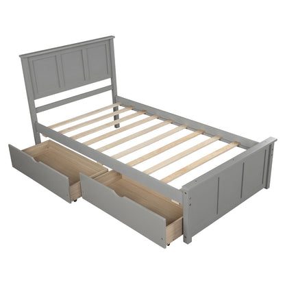 Platform Storage Bed With 2 Wheel Base Drawers - The Sleep Loft - Online Mattress Showroom NYC