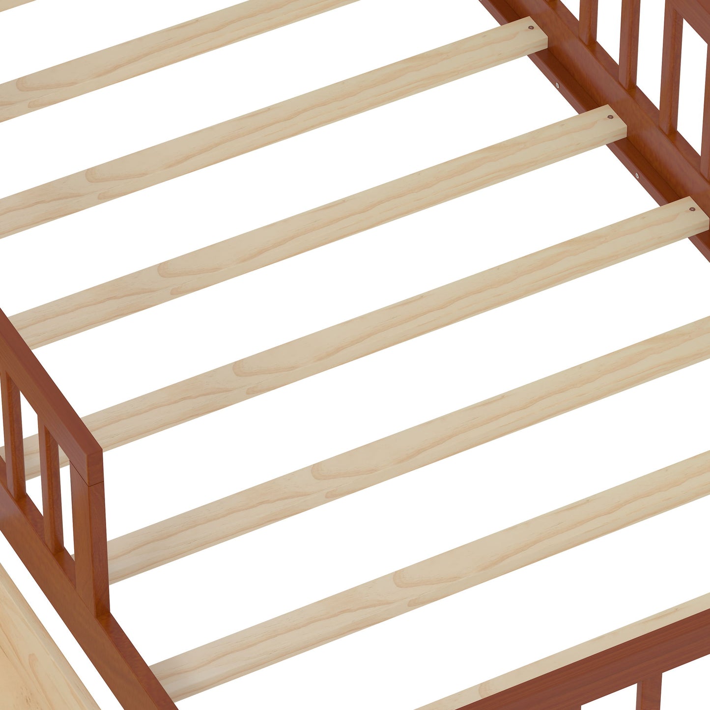 Bed With Headboard Storage Rack, 2 Under Bed Drawers, 3 Side Guardrails For Safety - The Sleep Loft - Online Mattress Showroom NYC