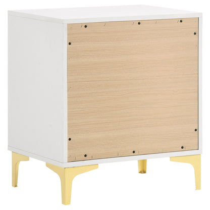 Karena - 2 Drawer Rectangular Nightstand - White - The Sleep Loft - Online Mattress Showroom NYC
