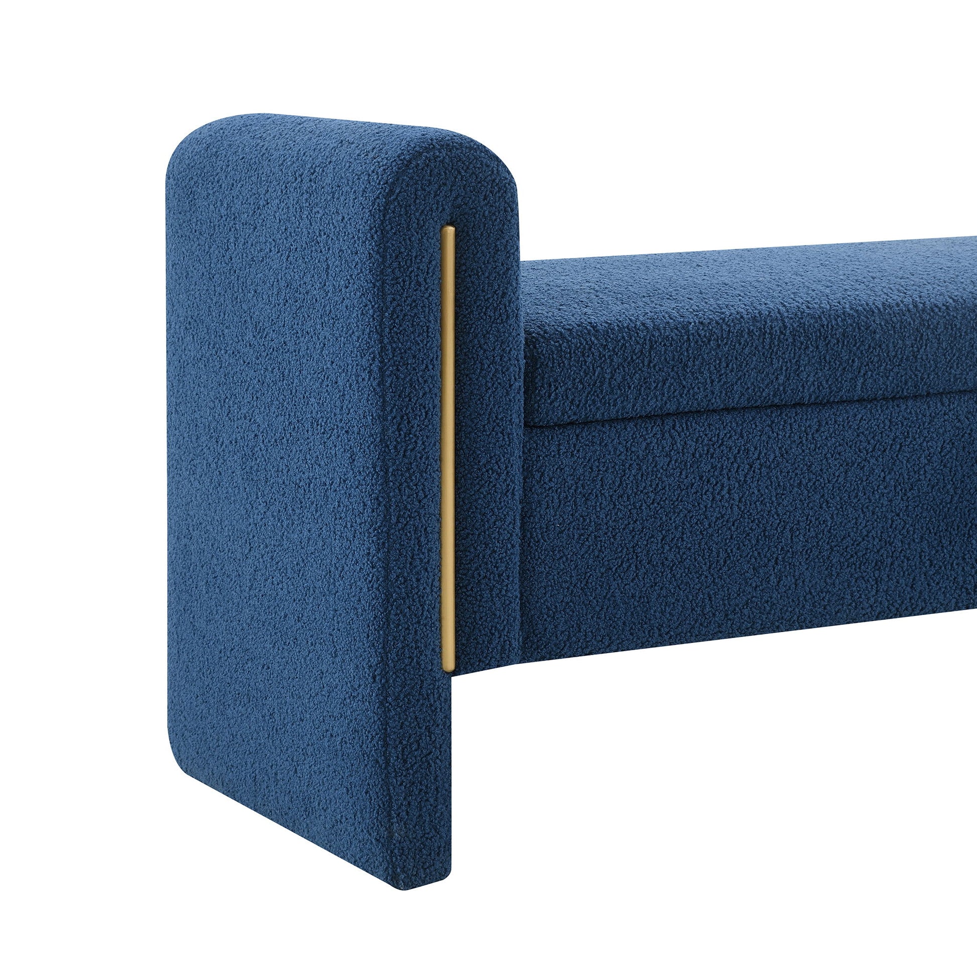 Modern Teddy Upholstered Large Bed End Bench With Arms And Storage - The Sleep Loft - Online Mattress Showroom NYC