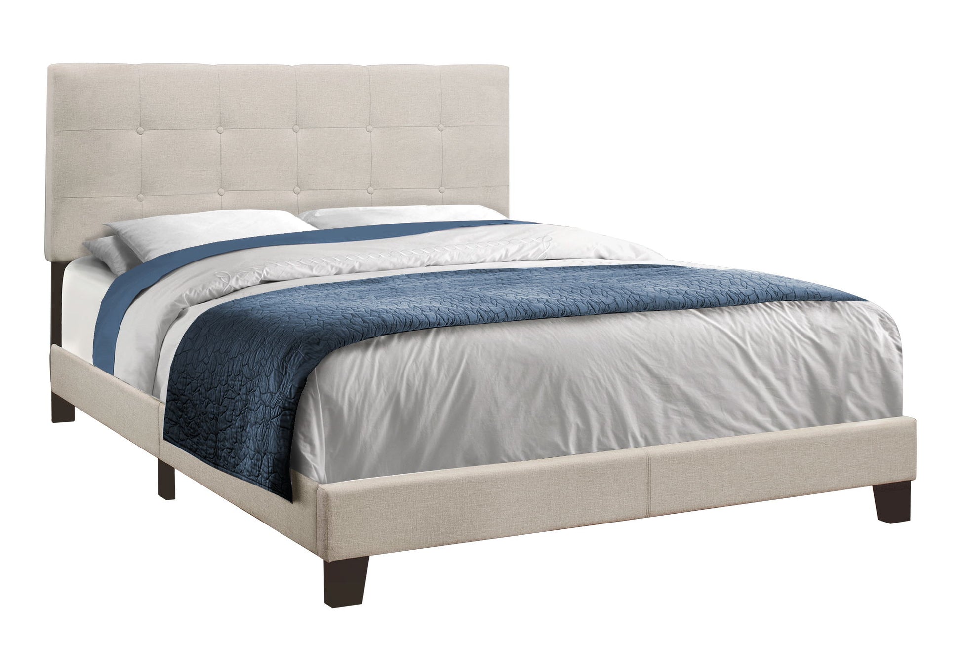 Bed, Upholstered, Frame Only, Transitional - The Sleep Loft - Online Mattress Showroom NYC