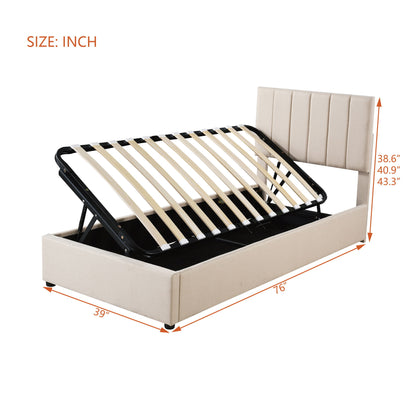 Upholstered Platform Bed With A Hydraulic Storage System - The Sleep Loft - Online Mattress Showroom NYC