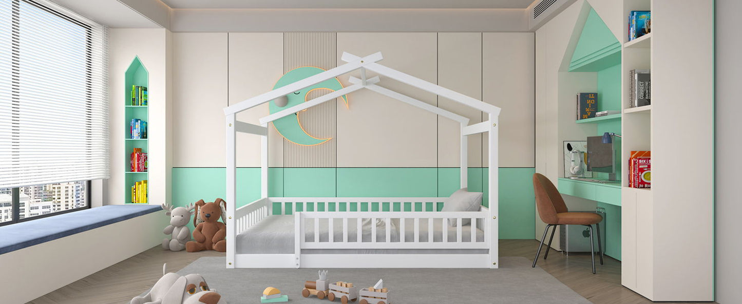 Bed House Bed Frame With Fence - The Sleep Loft - Online Mattress Showroom NYC