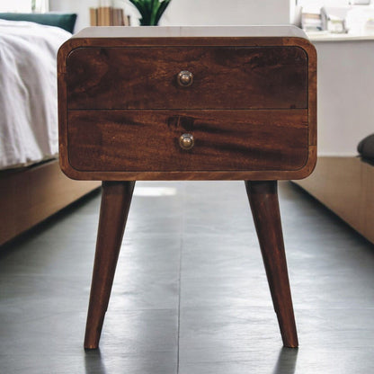 Curved Nightstand, - The Sleep Loft - Online Mattress Showroom NYC