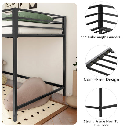 Adam - Twin Loft Bunk - Black - The Sleep Loft - Online Mattress Showroom NYC