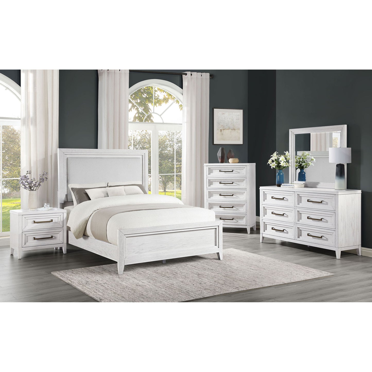 Avril - 2 Drawer Nightstand - White - The Sleep Loft - Online Mattress Showroom NYC