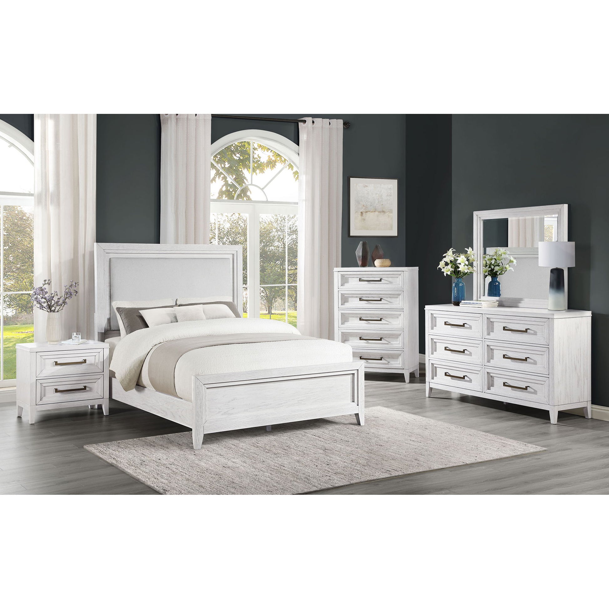Avril - 2 Drawer Nightstand - White - The Sleep Loft - Online Mattress Showroom NYC