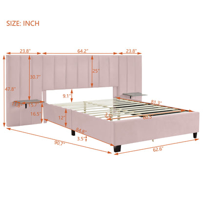 Upholstered Platform Bed With Big Headboard - The Sleep Loft - Online Mattress Showroom NYC