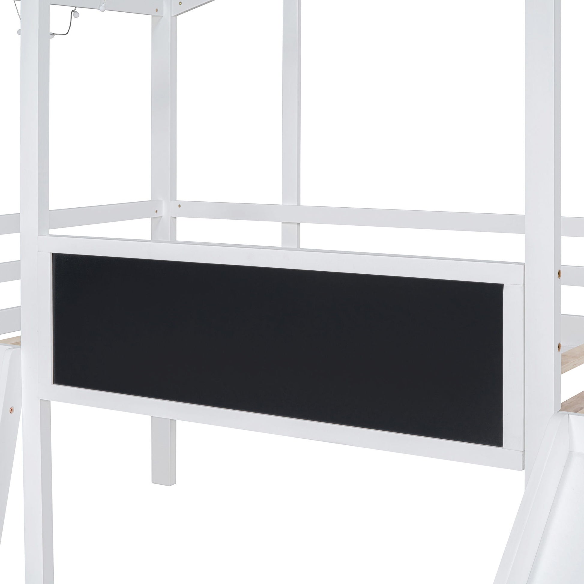 Loft House Bed With Ladder And Slide, With board And Light Strip On The Roof - The Sleep Loft - Online Mattress Showroom NYC