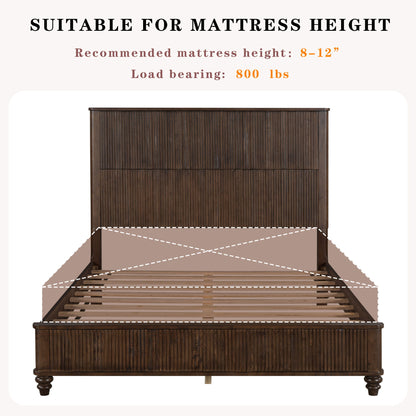 Platform Bed Frame & Tall Headboard