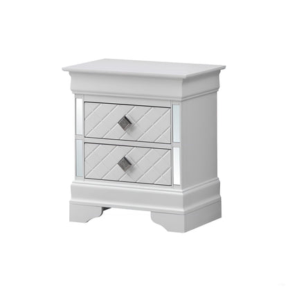 Accent Nightstand - Silver Champagne - The Sleep Loft - Online Mattress Showroom NYC