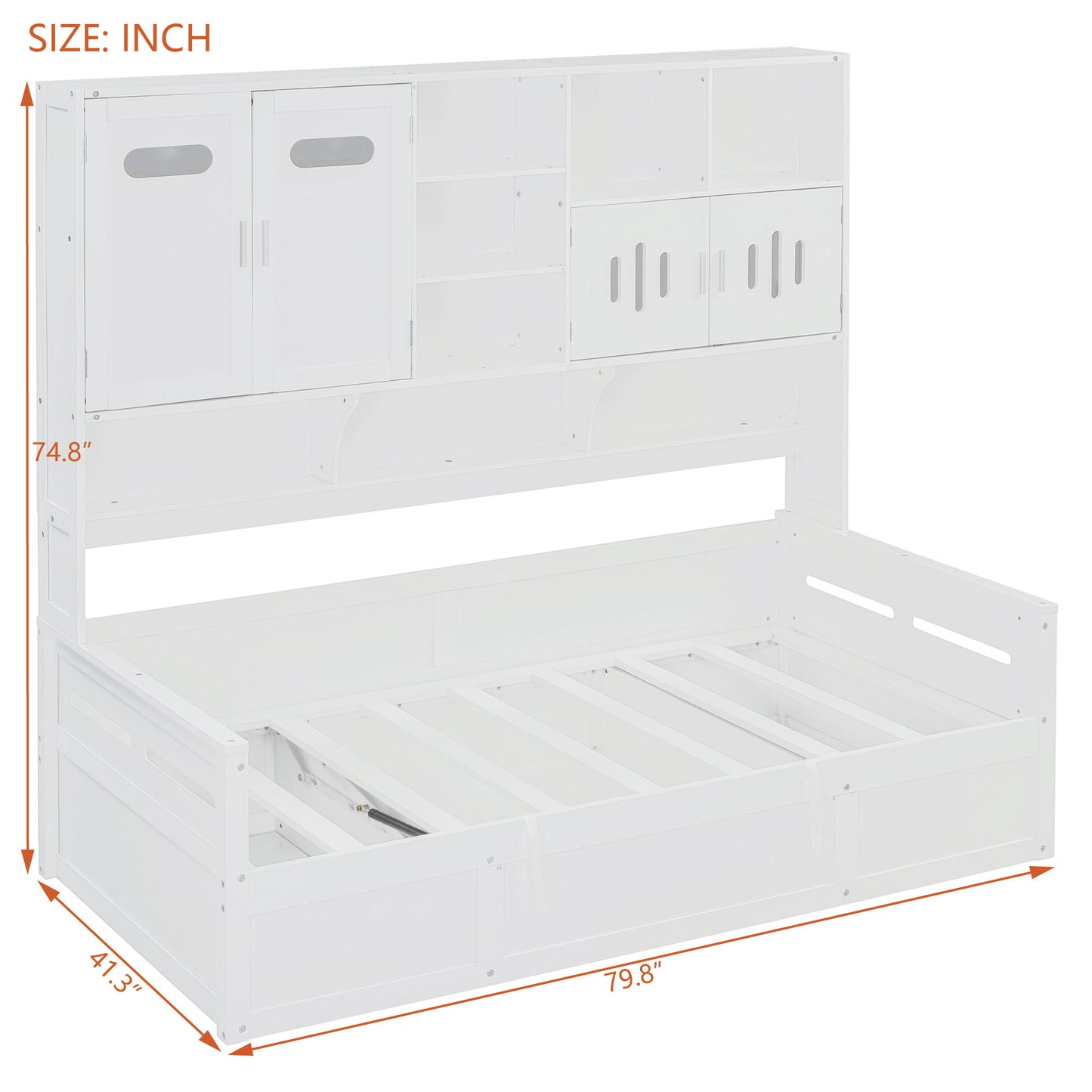 Daybed With All-In-One Cabinet And Shelf - The Sleep Loft - Online Mattress Showroom NYC