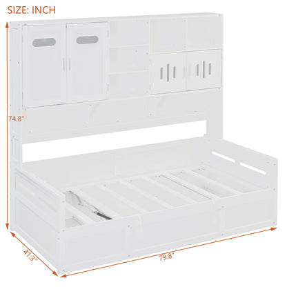 Daybed With All-In-One Cabinet And Shelf - The Sleep Loft - Online Mattress Showroom NYC