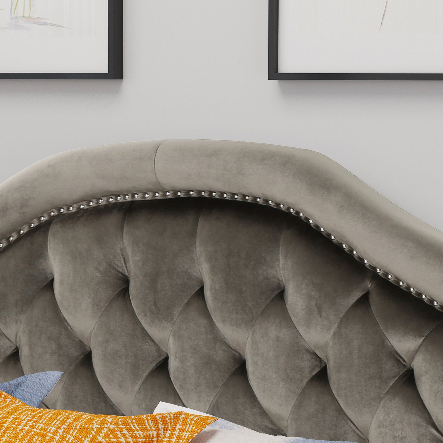 Kaarina - Contemporary Tufted Fabric Headboard - The Sleep Loft - Online Mattress Showroom NYC