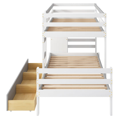 Loft Bunk Bed With Drawers And Ladder - The Sleep Loft - Online Mattress Showroom NYC