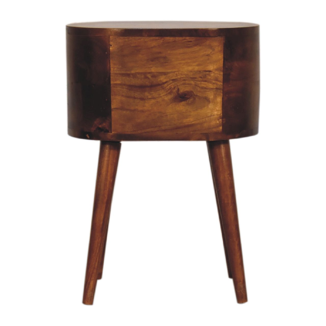 Mini Rounded Nightstand - Chestnut - The Sleep Loft - Online Mattress Showroom NYC