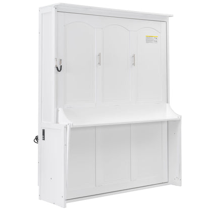 Murphy Bed With Desk, LED Lights & USB Charging Station - The Sleep Loft - Online Mattress Showroom NYC