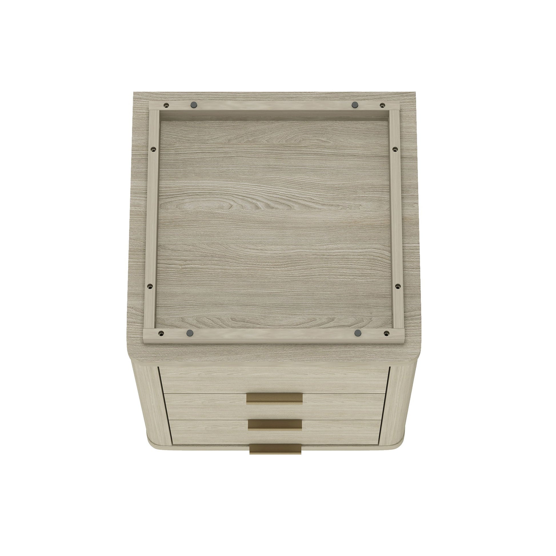 Evelyn - Nightstand With 3 Drawers, Smooth Rounded Edges - The Sleep Loft - Online Mattress Showroom NYC