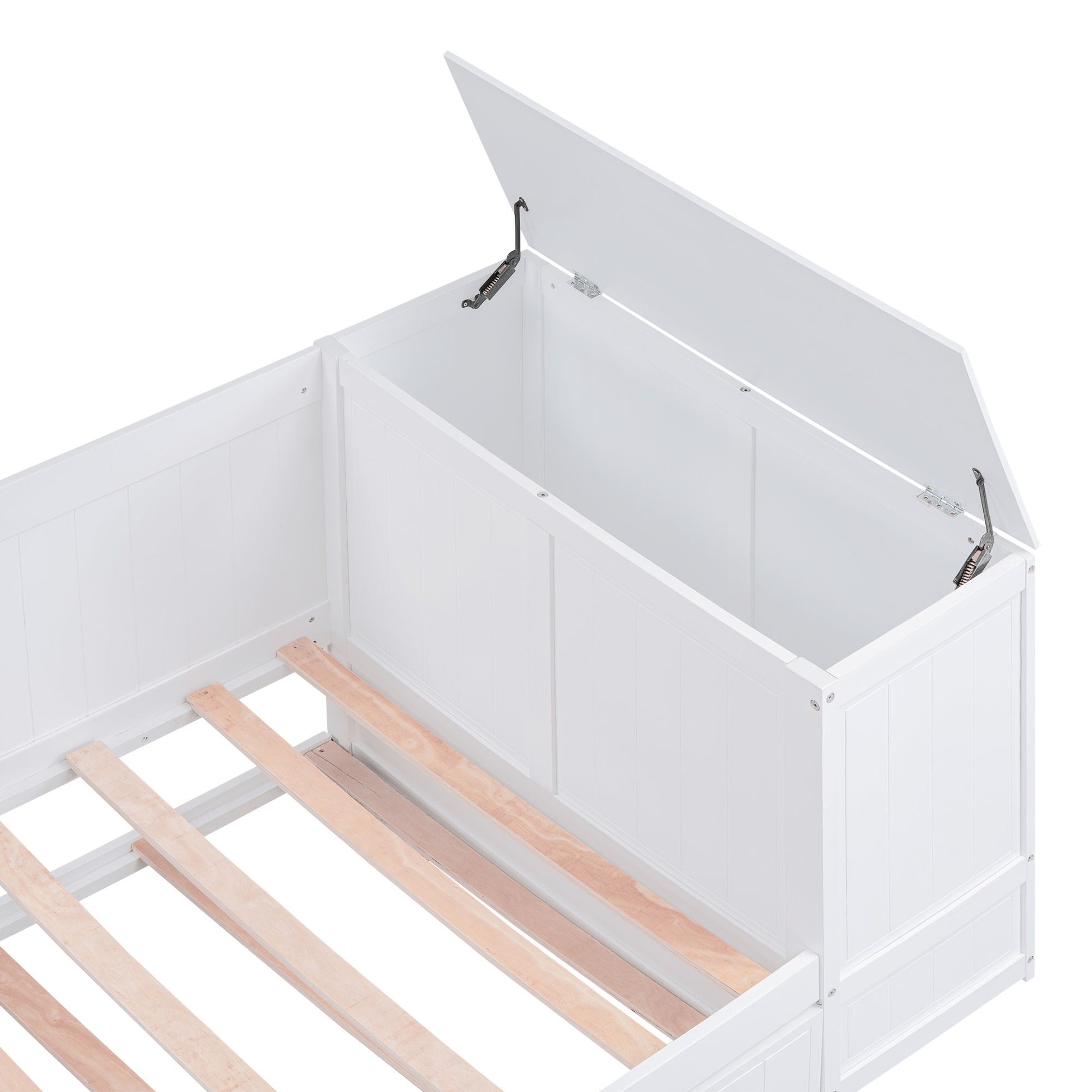 Daybed With Storage Arms, Trundle And Charging Station - The Sleep Loft - Online Mattress Showroom NYC