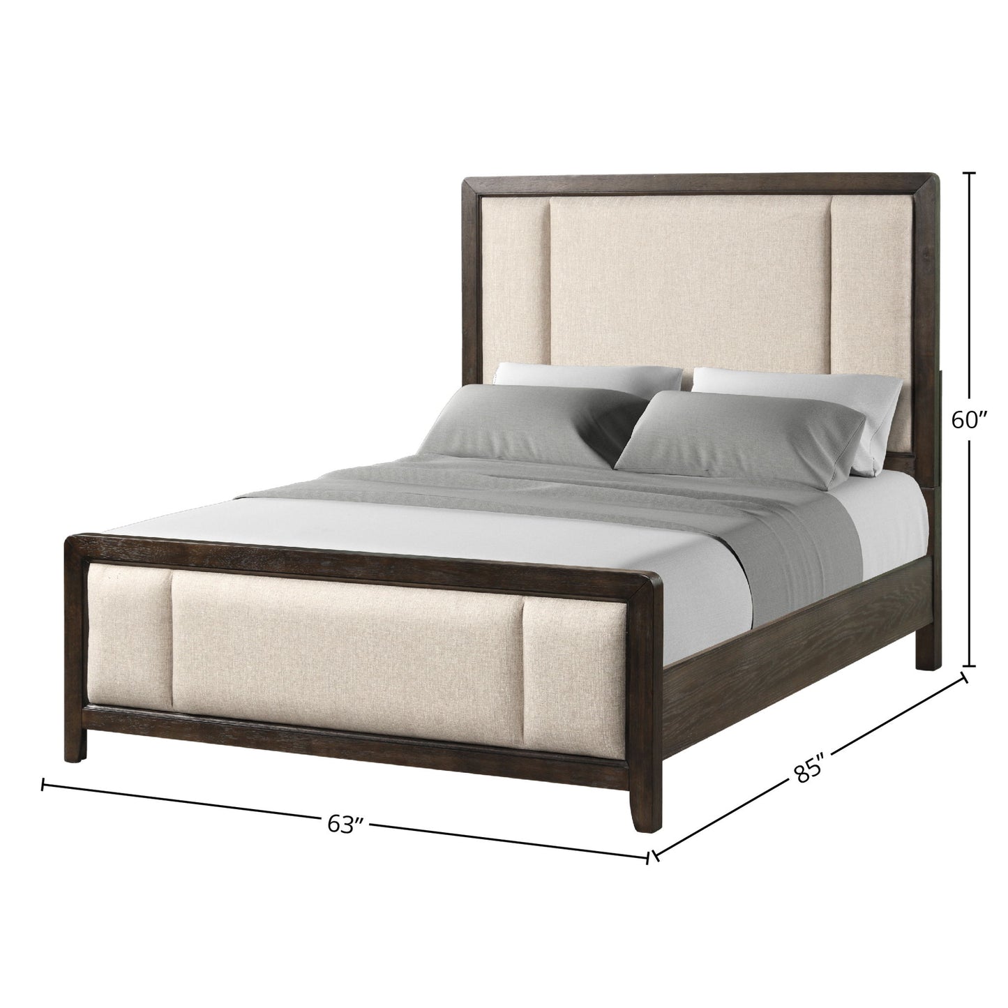 Upholstered Headboard & Footboard With Traditional Styling Bed - The Sleep Loft - Online Mattress Showroom NYC